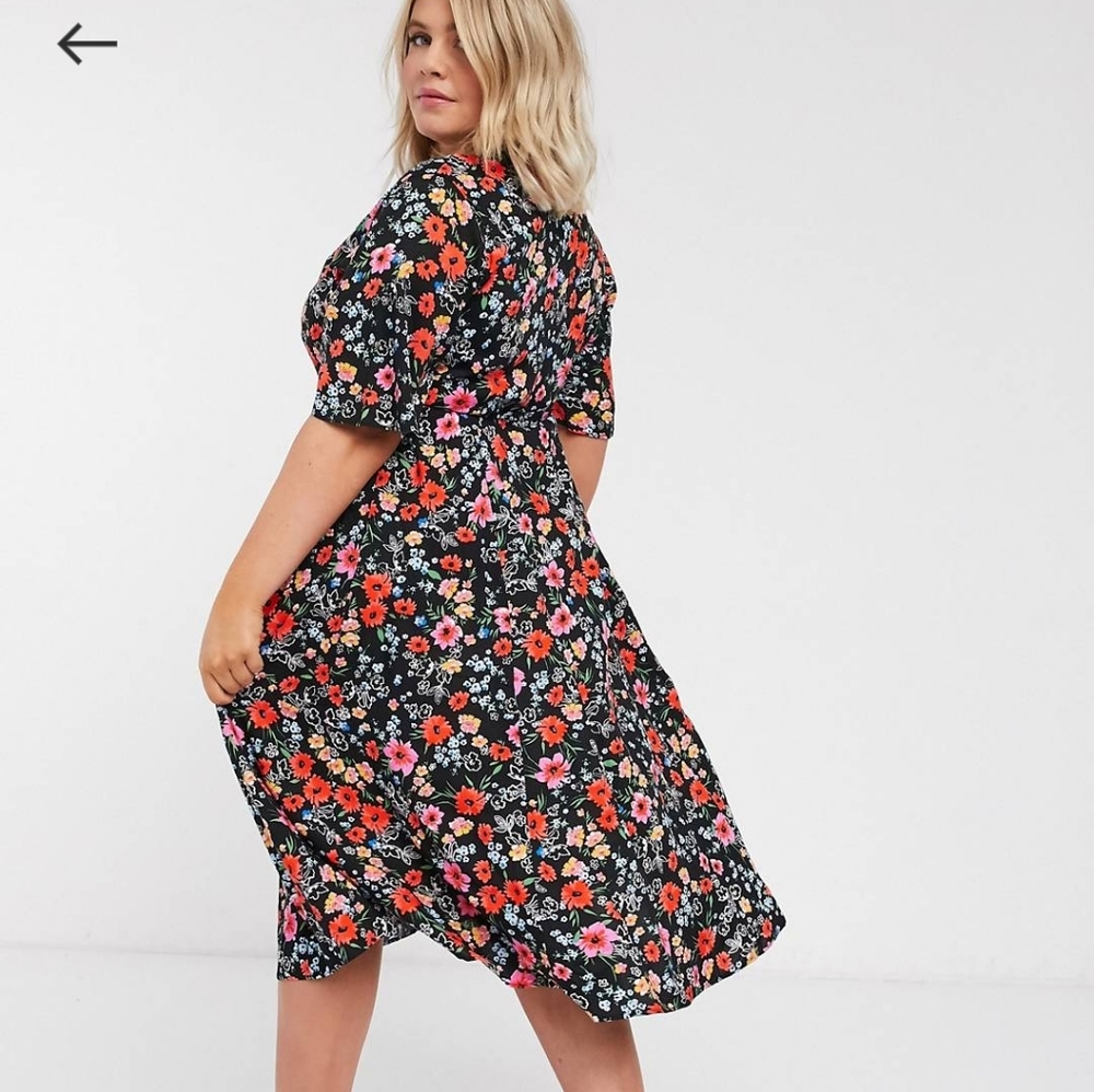 Simply Be Size 18 Floral Skater Dress